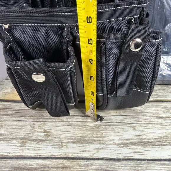 NEW AUPOFIT 7-PIECE PROFESSIONAL TOOL BELT SET WITH SUSPENDERS & 32 POCKETS - BL
